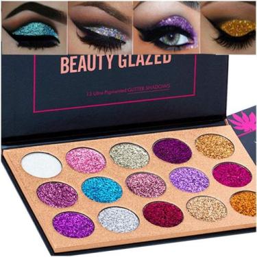 Imagem de Paleta de sombras Glitter BestLand 15 cores Shimmer Waterproof