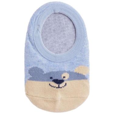 Imagem de Meia Sapatilha Colorida Antiderrapante Bebê Tamanho 16 a 20 Pimpolho M