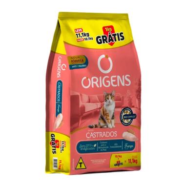 Imagem de Ração Origens Para Gatos Castrados Sabor Frango Leve 11,1kg Pague 10,1kg