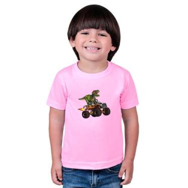 Imagem de Camiseta Masculina Infantil Track Dino - marcelo, Rosa, 10