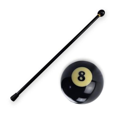 Imagem de Bengala Bola 8 - Apoio de Madeira Maciça com Bola 8