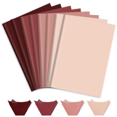 Imagem de Papel de seda Jarthena AMCS 60 folhas rosa bordô 36x51cm - JarThenaAMC