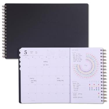 Imagem de Leanga Agenda 2026, calendário semanal e mensal datado com definição de metas e rastreador de hábitos para estudantes e professores, para a vida e trabalho - 33 x 23 cm, capa dura, agenda de mesa