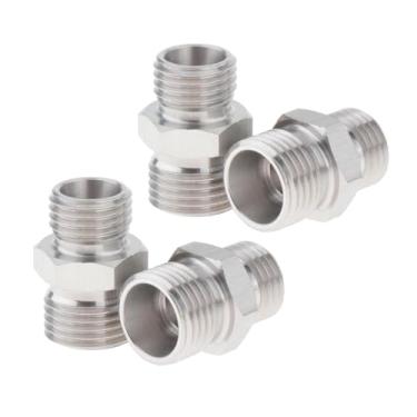Imagem de predolo 4 peças 115757 Adaptadores de conexões hidráulicas Acessórios de reparo Manutenção M14x1,5 mm a M16x1,5 mm para mini escavadeiras