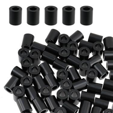 Imagem de Wealrit Luva de corda de fio de furo único manga de crimpagem de alumínio 60 peças virolas de arame grampos de cabo parada para corda de fio e virola de cabo laço de fio de crimpagem - 6 mm/0,24"