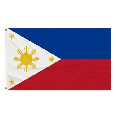 Imagem de Bandeira das Filipinas 9,5 cm x 1,5 m Jardim ao ar livre Homem Caverna Decoração Carro Faculdade Bordas Costura Dupla Cores Vívidas Tecido Poliéster Bandeira Nacional Filipina Filipina com 2 ilhós de