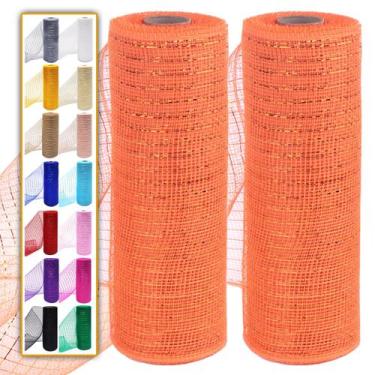 Imagem de Rolos de fita Deco Mesh Ableme Deco Orange 10 cm x 9 m (2 unidades)