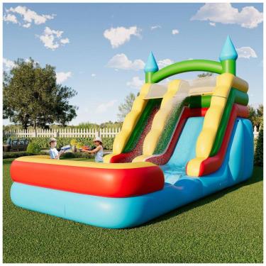 Imagem de Parque Aquático Inflável Com Escorregador e Piscina Albott - Diversão Garantida para Adultos e Crianças!