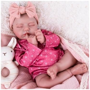 Imagem de Boneca Bebê Menina Realista Aori Reborn de 50cm, Conjunto de Presente Perfeito para Cri...