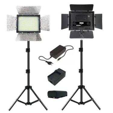 Imagem de Iluminador LED Soleste W300 II  Kit Completo com Tripé 2m, Bateria NPF