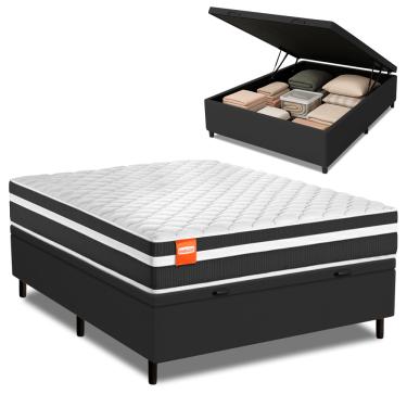 Imagem de Cama Box Baú Casal Molas Ensacadas Bali 138x188x63cm