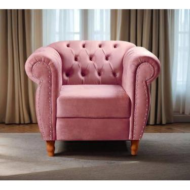 Imagem de Sofá Nobreza Poltrona Chesterfield Vintage Retrô Clássico - Bella Deco