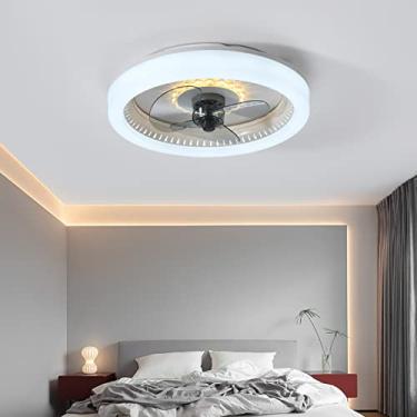 Imagem de Ventoinhas de 72 W com Ceililights Ventilador silencioso de 3 velocidades com controle remoto luzes de teto LED com temporizador para quarto, sala de estar, sala de jantar, ventilador iluminação