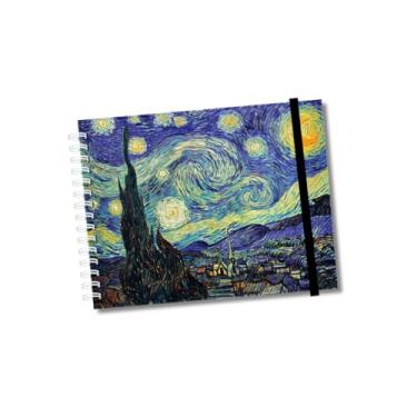 Imagem de Sketchbook Capa Dura Desenho E Aquarela papel offset 180g Temas artistas (MODELO 1)