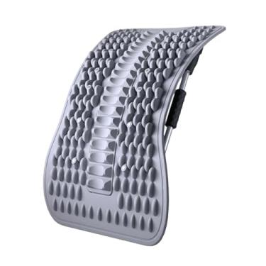 Imagem de Zialofi Maca de costas para prancha de suporte inferior, ferramenta de massagem, exercícios de ginástica, treinamento muscular, mulheres, homens, ajustável, Cinza