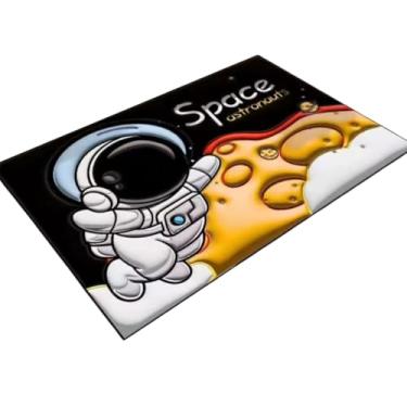 Imagem de Tapete Infantil Divertido, Antiderrapante para Banheiro – Segurança, Diversão e Conforto para as Crianças! Não é 3D. Absorção ideal para áreas molhadas (Astronauta)