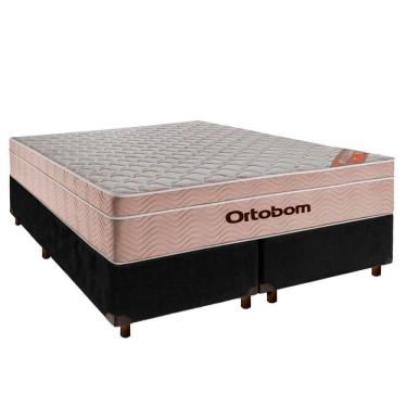 Imagem de Cama + Box Blindado E Colchão Molas Ensacadas Casal - Airtech Ortobom