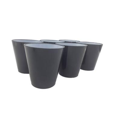 Imagem de 4 Copos Bicolores Cozinha Suco Conjunto de Copos Verde com Branco - De
