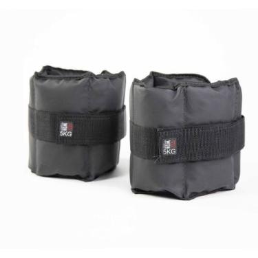 Imagem de Par Caneleira Tornozeleira de Peso 5 kg Profissional WON Preto Treinar