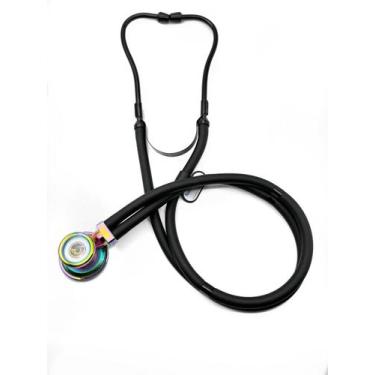 Imagem de Estetoscópio Duplo Linha Black PA MED Rappaport Black Rainbow - Enferm