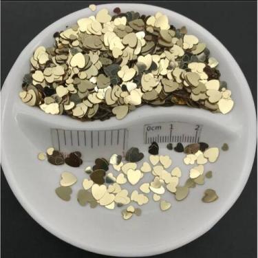Imagem de Glitters Lantejoulas Coração Brilhantes pacote 2g - Happie Itens, Dour