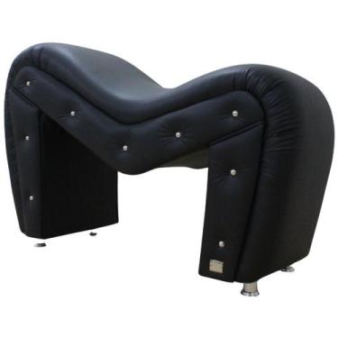 Imagem de Poltrona Cadeira Cavalinho Netflix Preta Desire Móveis