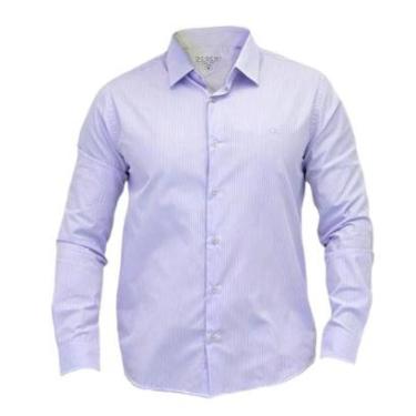 Imagem de Camisa Ogochi Casual Slim Listrada Lilas-Masculino