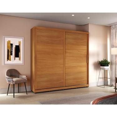 Imagem de Guarda Roupas 2 Portas de Correr Avignon Nature s/Espelho Mdf Casamia