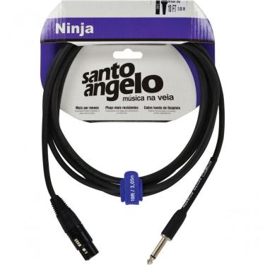 Imagem de Cabo De Microfone Ninja Hg 0,20 Mm Conector P10-xlr Femea 10ft 3,05 Metros Preto