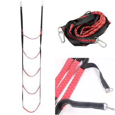 Imagem de Bntyok Escada de corda para barco, corda de escalada resistente, 181 kg, força de 14 mm, linha de poliéster reforçada, escada externa para barco, caiaque, barco a motor, canoagem
