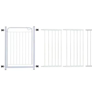 Imagem de Portão Pet Grade Para Cachorro Cercado De Proteção(Branco 78cm A 153cm)