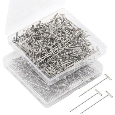 Imagem de 400 pinos de peruca para cabeça de manequim, pino longo reto para costura, tricô, perucas