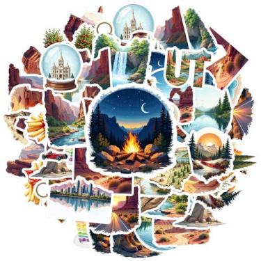 Imagem de 35 peças natureza, paisagem, viagem, aventura, natureza, adesivos de papelaria, adesivos coloridos de paisagem, decalques para telefone faça você mesmo, guitarra, notebook, mala, copo, guitarra