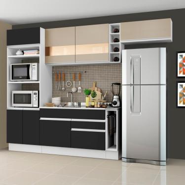 Imagem de Cozinha Safira com Armário e Balcão sem Tampo e Pia Madesa