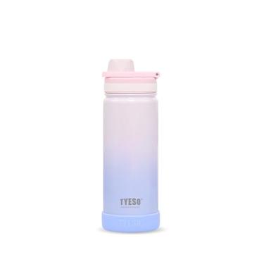 Imagem de TYESO - Copo Térmico 600ml Inox Garrafa com Cores Gradientes - Garrafa Térmica Adequada para Bebidas como Agua, Chá Gelado, Café e Granizados(Rosa Roxo)