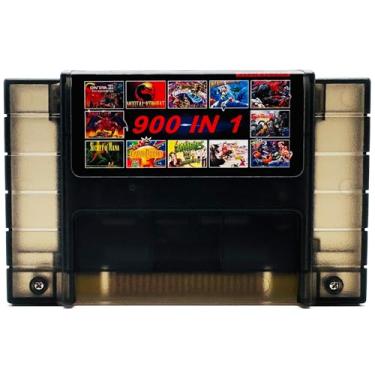 Imagem de Retrotech 900 In 1 Game Cartridge For SNES Super Nintendo 16Bit Game Console - Transparent Black