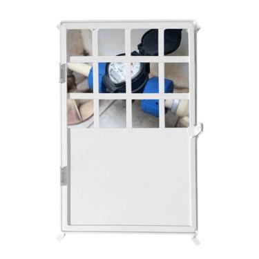 Imagem de Porta Portinhola Ferro Visor Água/Luz 30x45 cor Branca - Zema Distribu