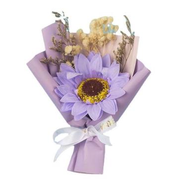 Imagem de Buquê artificial de resina de girassol 3D com ímã de geladeira - yiwei