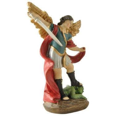 Imagem de Estátua de São Miguel Arcanjo em resina de 19 cm de altura, decoração 