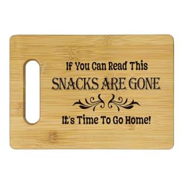 Imagem de Qeheb Tábua de corte engraçada de bambu, If You Can Read This the Snacks Are Gone tábua de charcutaria, placa de charcutaria engraçada, novas tábuas de corte de decoração de casa para cozinha, ideias