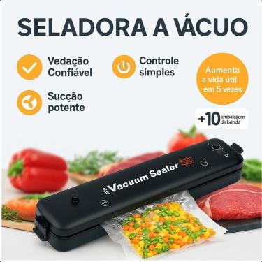 Imagem de Seladora Portátil Vácuo Bivolt Alimentos Profissionais