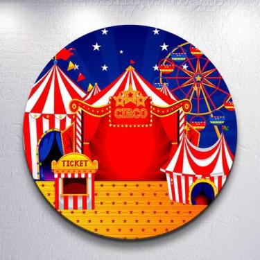 Imagem de Capa painel decoração festa infantil Circo Colorido Palhacinho grande 