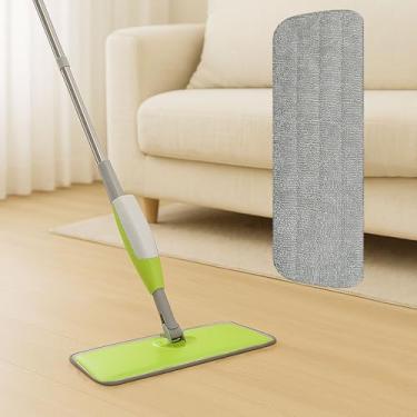 Imagem de Almofadas de substituição de esfregão compatíveis com Swiffer - Recargas de substituição de esfregão laváveis na máquina para todas as superfícies de piso, cinza (39,4 x 13 cm)