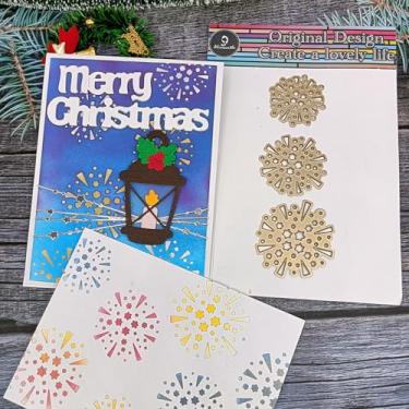 Imagem de Alinacutle Cortado Dies Fogos de Artifício/Natal Caixa de Contagem Regressiva Corte de Metal para Embalagem de Presentes Artesanal Artesanato de Papel Faça Você Mesmo Festival de Aniversário Comemore