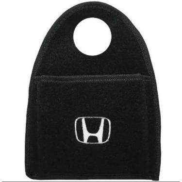 Imagem de Lixeira Lixinho Carpete Logo Bordado Preta