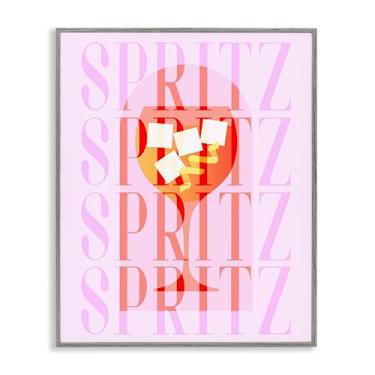 Imagem de Stupell Industries Arte giclée emoldurada retrô pastel spritz cinza, design por Lil' Rue, 20 x 16
