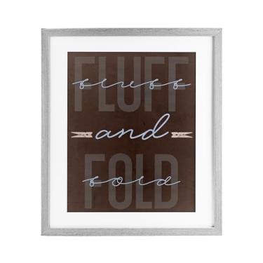 Imagem de Stupell Industries Impressão emoldurada cinza mínima em tons de penugem e dobra sob vidro, design de Marcus Prime, 40,6 x 33,5 cm