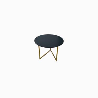 Imagem de Mesa De Centro Jade Base De Aço Tampo Mdf Decorativa Moderna
