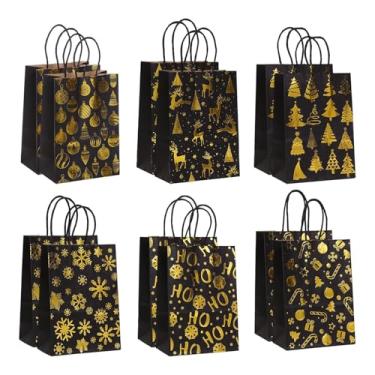 Imagem de Lilihuimaoyi 12 Sacolas de Papel Natalinas para Presentes E Doces, Ideais para Festas E Natal.