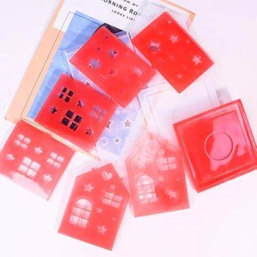 Imagem de 1 molde de silicone para enfeite de Natal, resina, gesso, amor, vela, suporte, casa, pequeno, luz noturna, adequado para vários feriados (estrela)